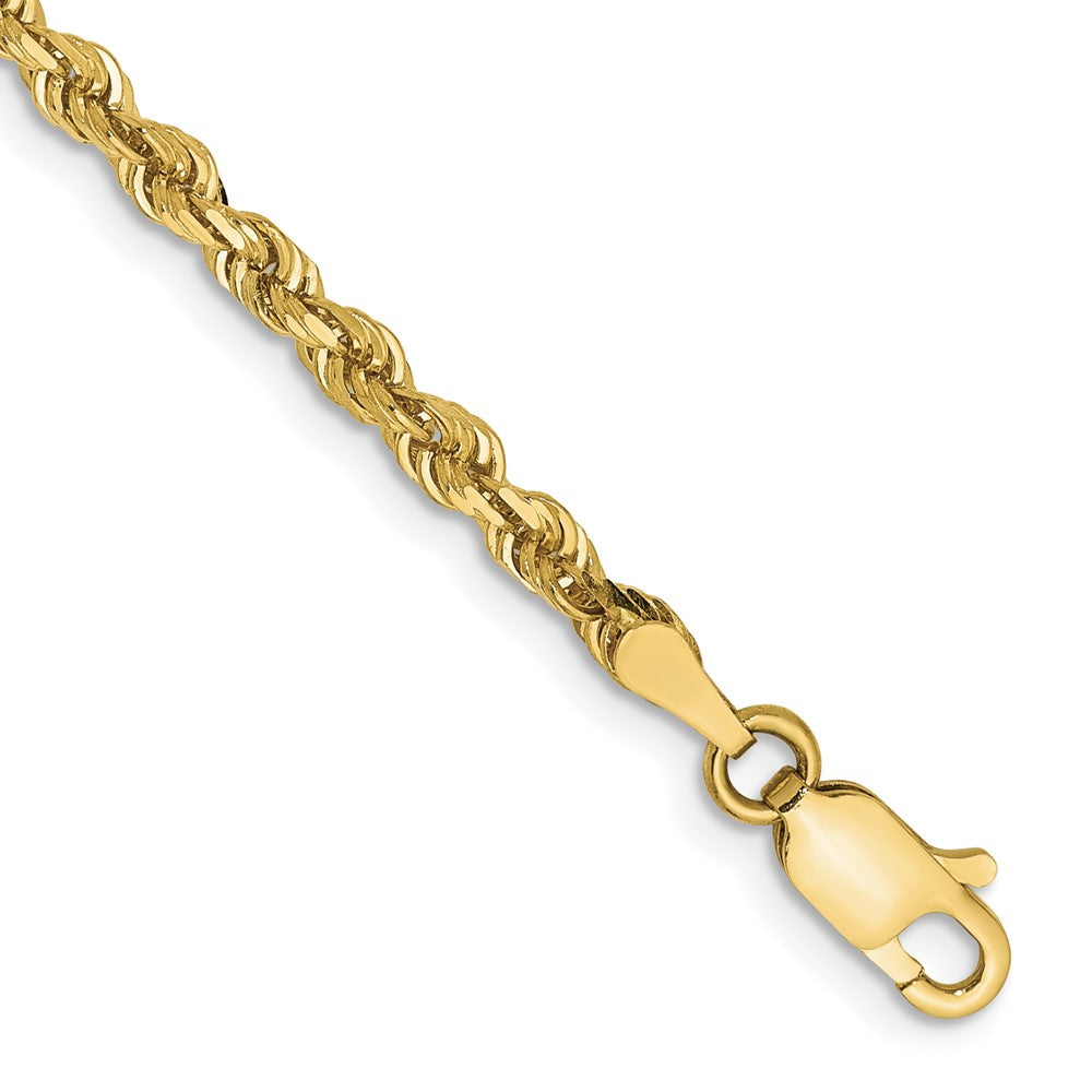 10K Yellow Gold 3mm Diamond-cut Quadruple Rope Chain