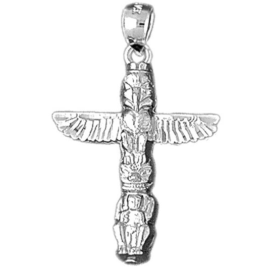 14K or 18K Gold Totem Pole Pendant