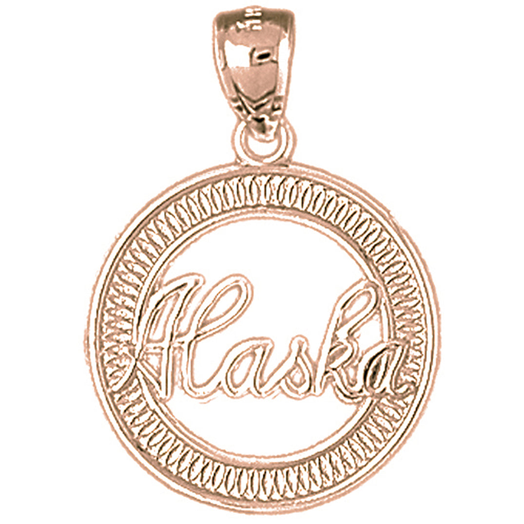 14K or 18K Gold Alaska Pendant