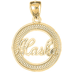 14K or 18K Gold Alaska Pendant