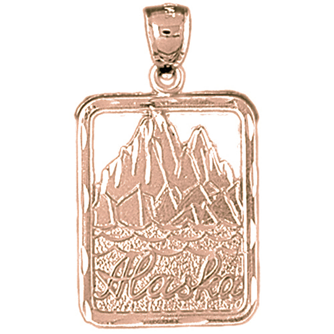 10K, 14K or 18K Gold Alaska Pendant