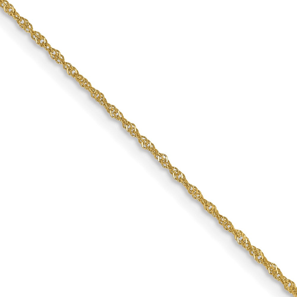 10K Yellow Gold 1mm Singapore Chain