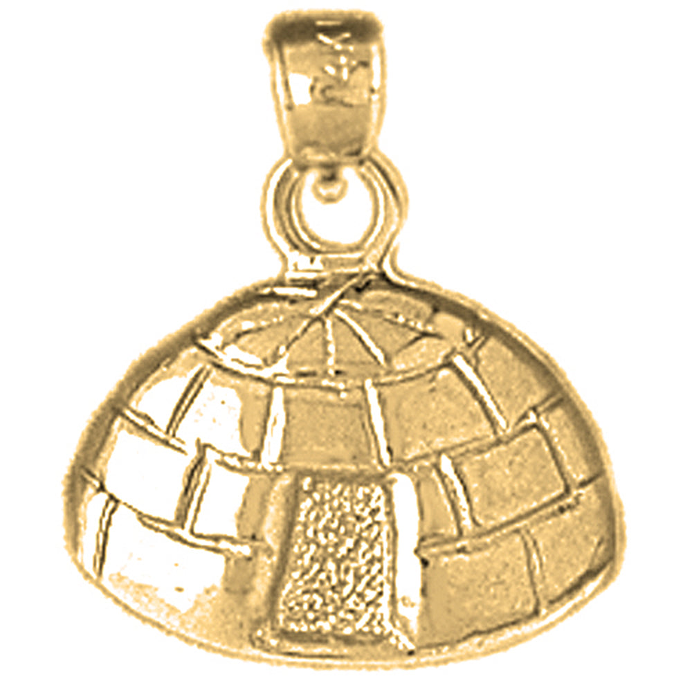 14K or 18K Gold Igloo Pendant