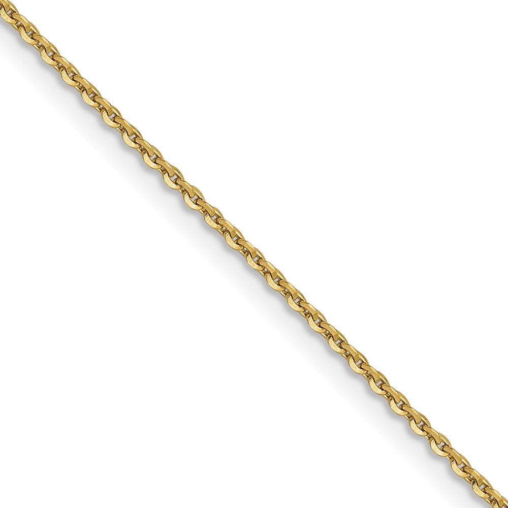 10K Yellow Gold 1.0mm Diamond-cut Cable Chain