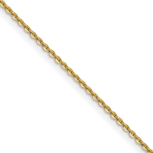 10K Yellow Gold 1.0mm Diamond-cut Cable Chain