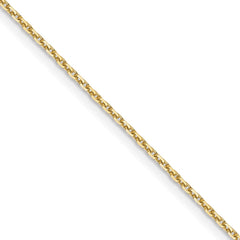 10K Yellow Gold 1.05mm Diamond-cut Cable Chain