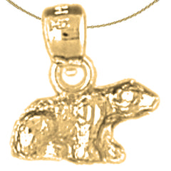 14K or 18K Gold Bear Pendant