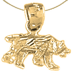 Colgante Oso de Oro de 14K o 18K