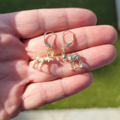 10K, 14K or 18K Gold Moose Pendant