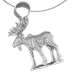 10K, 14K or 18K Gold Moose Pendant