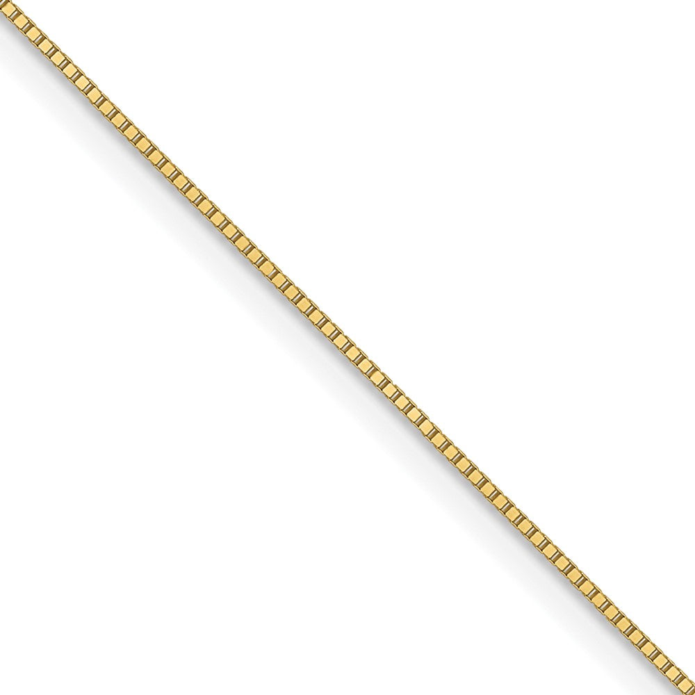 10K Yellow Gold .5mm Box with Lobster Clasp Chain