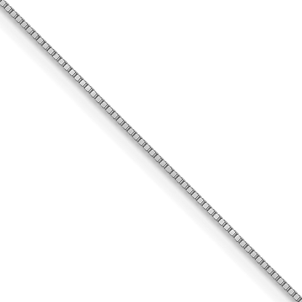 10K White Gold .5mm Box with Lobster Clasp Chain