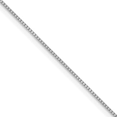 10K White Gold .5mm Box with Lobster Clasp Chain