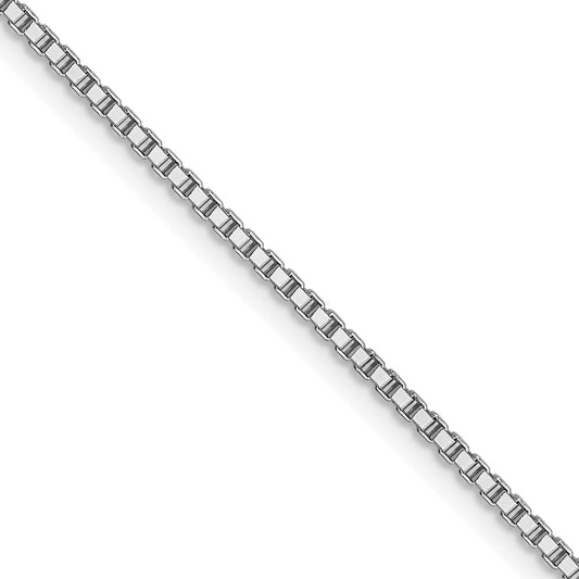 10K White Gold 1mm Box Chain