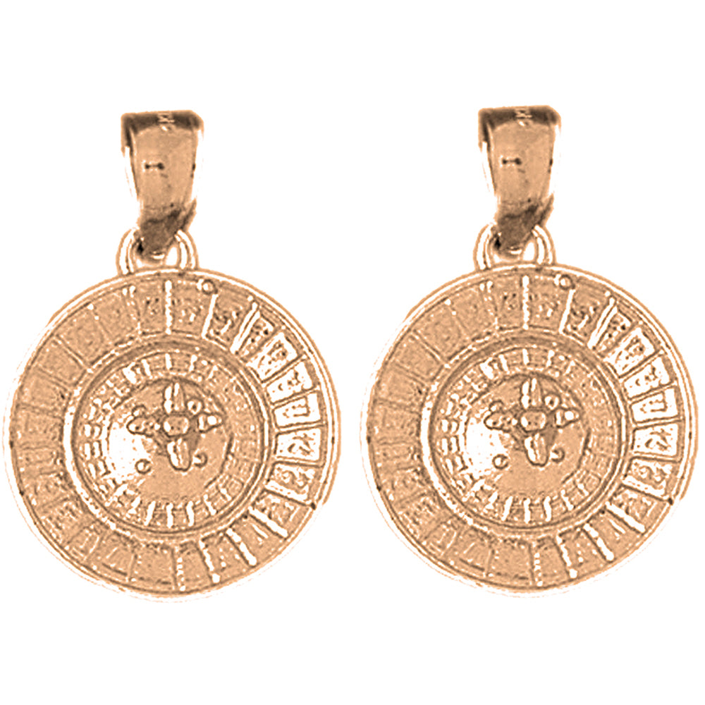 14K or 18K Gold 24mm Roulette Earrings