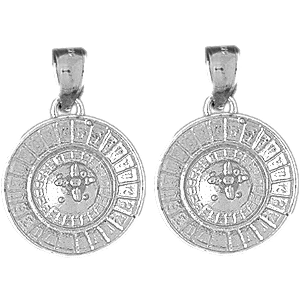 Sterling Silver 24mm Roulette Earrings