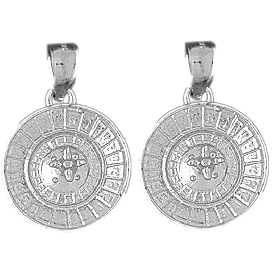 Sterling Silver 24mm Roulette Earrings