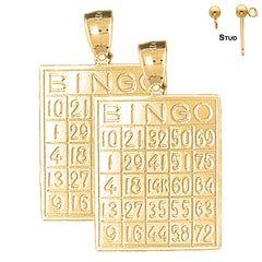 14K or 18K Gold Bingo Earrings