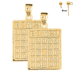 14K or 18K Gold Bingo Earrings