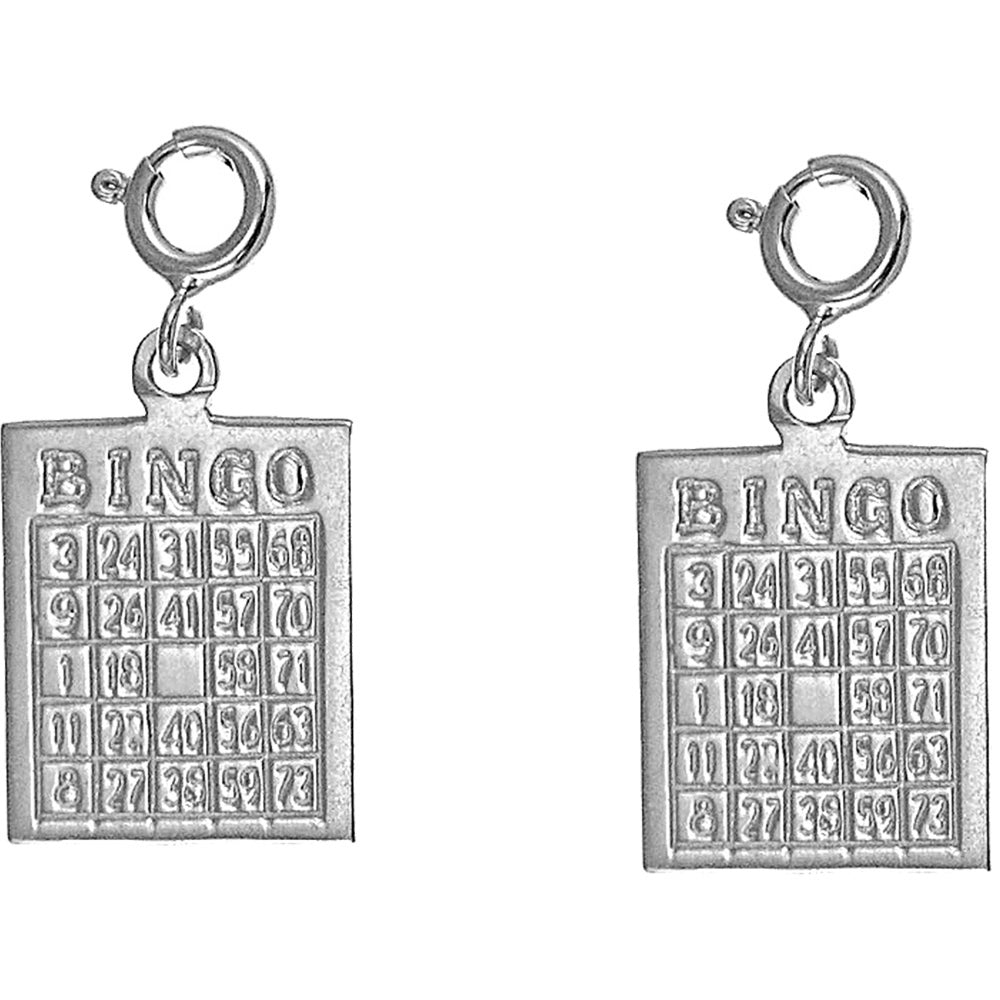 Sterling Silver 22mm Bingo Earrings