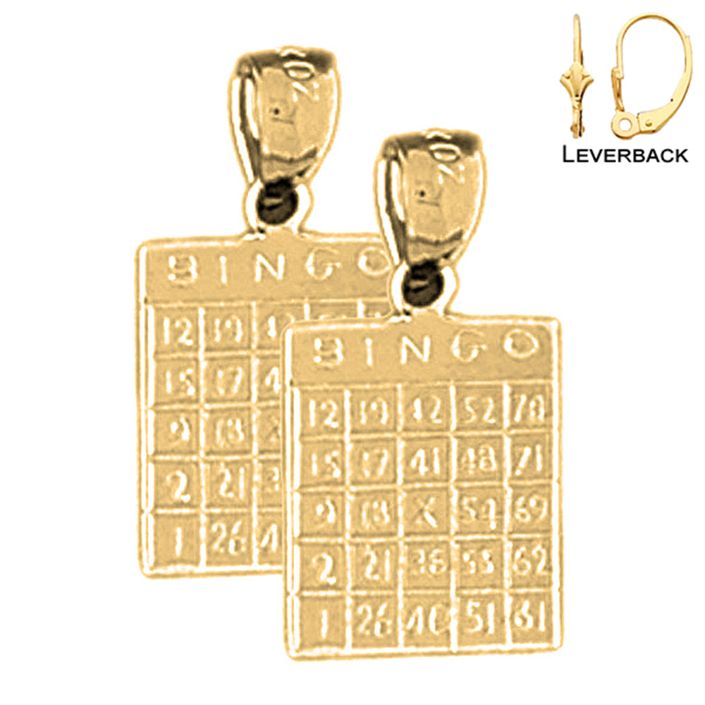 14K or 18K Gold Bingo Earrings