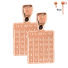 14K or 18K Gold Bingo Earrings