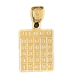 14K or 18K Gold Bingo Pendant