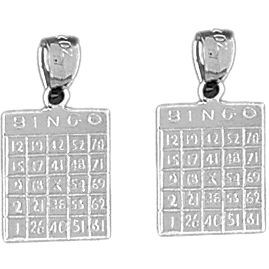 Sterling Silver 20mm Bingo Earrings