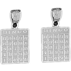 Sterling Silver 20mm Bingo Earrings