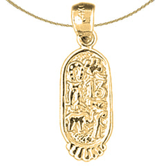 Colgante de amuletos de buena suerte de oro de 14 quilates o 18 quilates