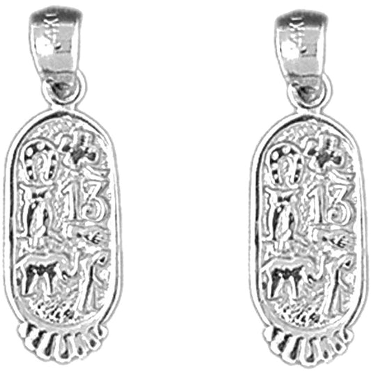 Sterling Silver 23mm Good Luck Charms Earrings