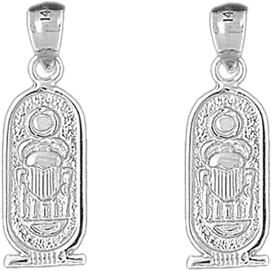 Sterling Silver 27mm Good Luck Charms Earrings