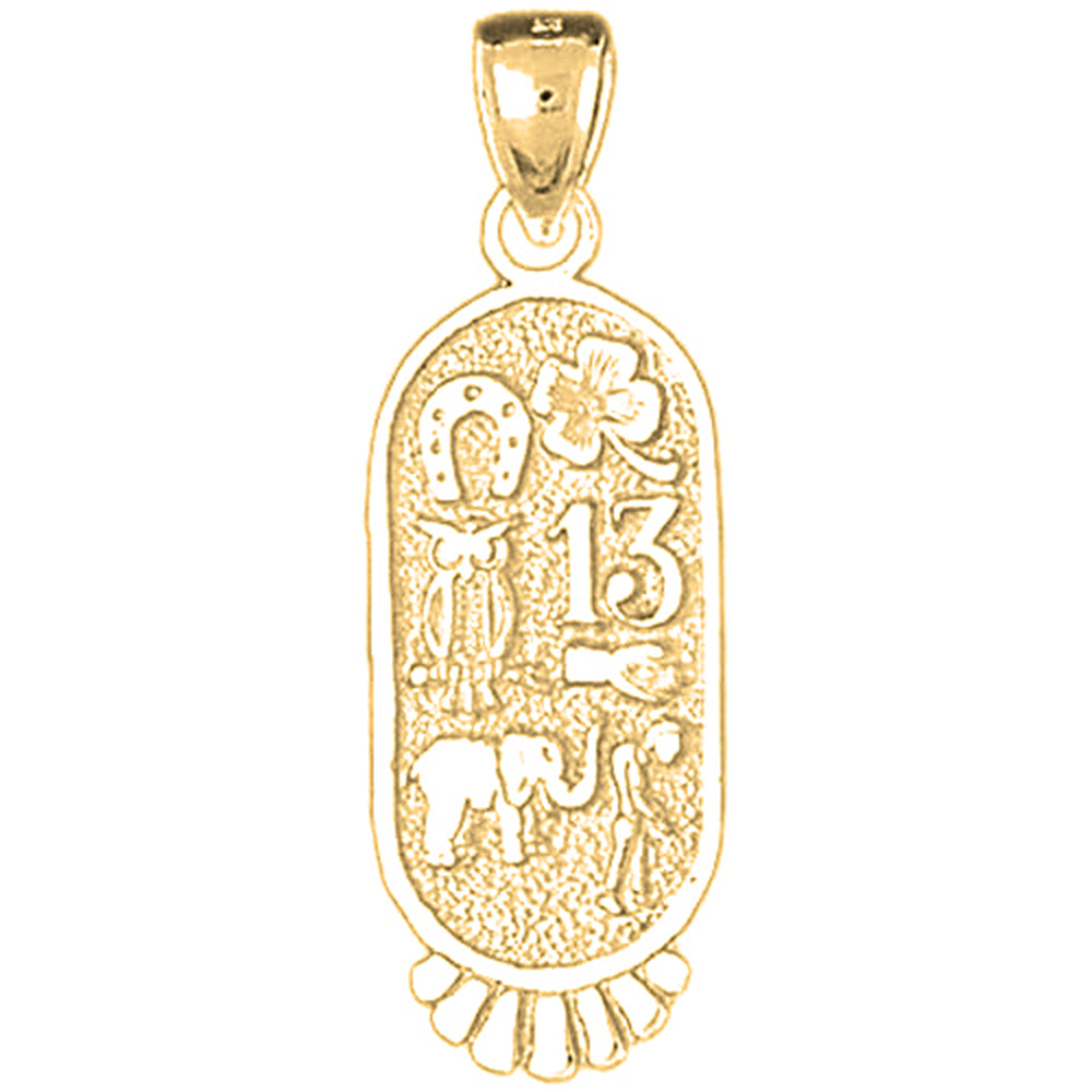 10K, 14K or 18K Gold Irish Good Luck Pendant