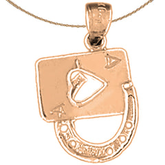 14K or 18K Gold Lucky Ace Of Spades Pendant