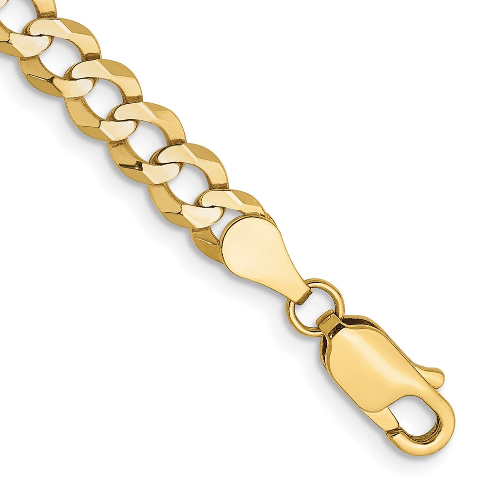 10K Yellow Gold 4.7mm Lightweight Flat Cuban Chain