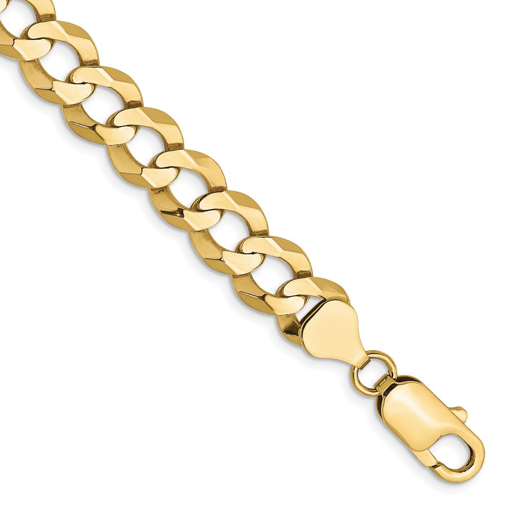 10K Yellow Gold 8.3mm Lightweight Flat Cuban Chain