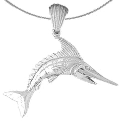 Colgante Marlin de Oro de 10K, 14K o 18K