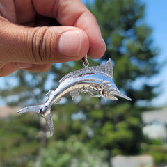 10K, 14K or 18K Gold Marlin Pendant