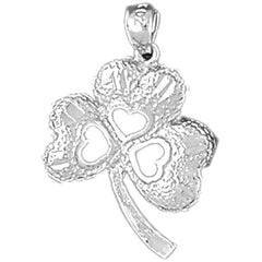 10K, 14K or 18K Gold Shamrock, Clover Pendant