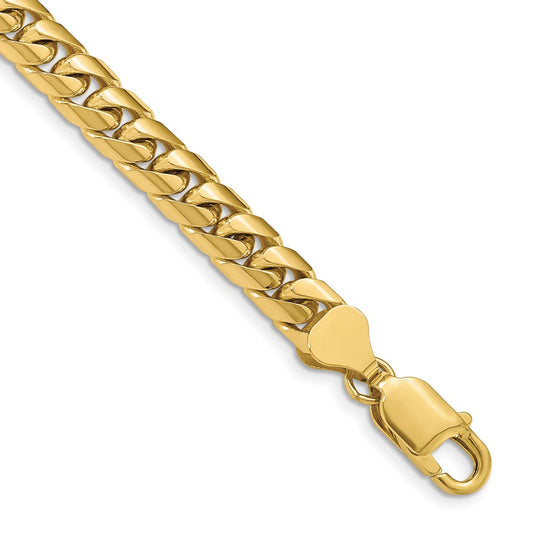 10K Yellow Gold 6.75mm Solid Miami Cuban Chain