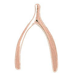 10K, 14K or 18K Gold Wish Bone Pendant