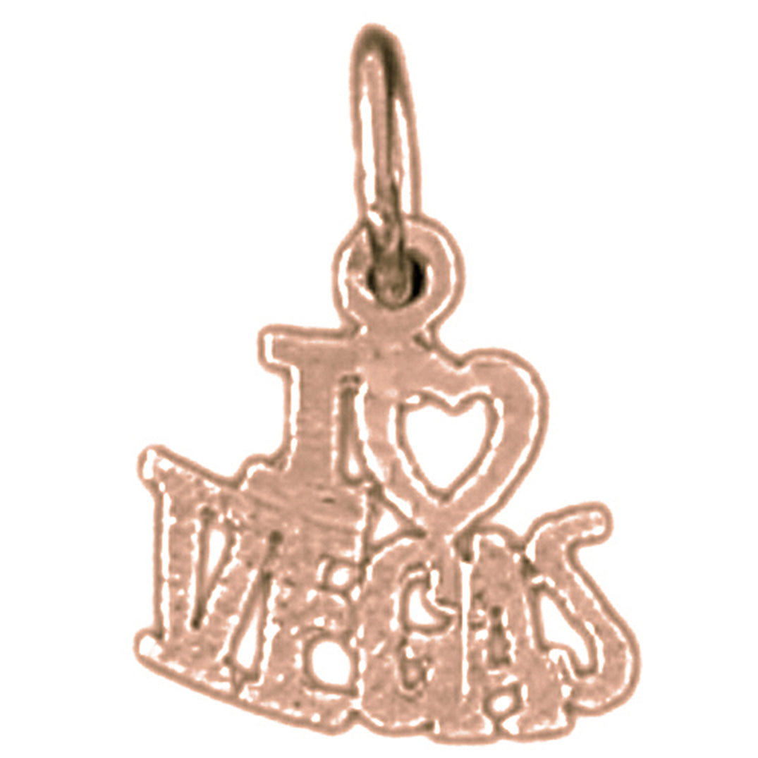 14K or 18K Gold I Love Las Vegas Pendant