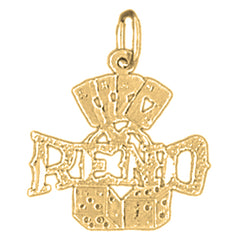 14K or 18K Gold Reno Pendant