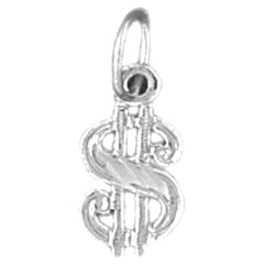 14K or 18K Gold Dollar Sign Pendant