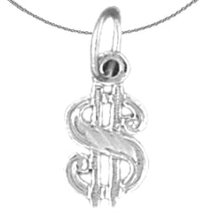 14K or 18K Gold Dollar Sign Pendant