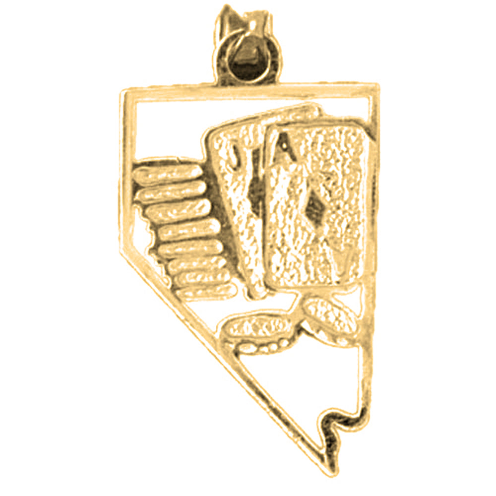 14K or 18K Gold Nevada Pendant