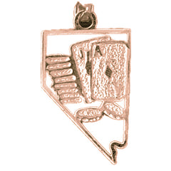 14K or 18K Gold Nevada Pendant