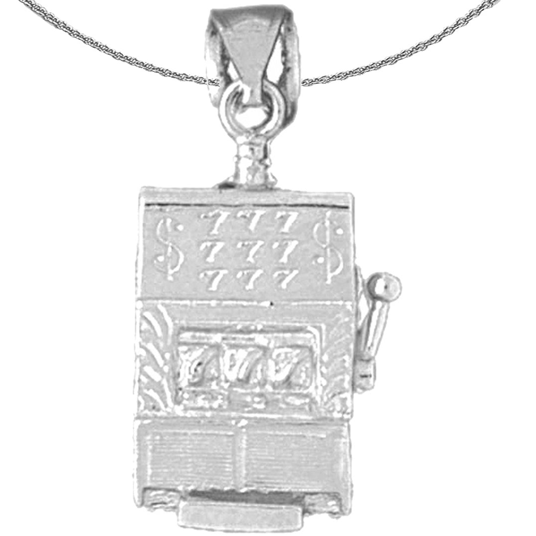 10K, 14K or 18K Gold Slot Machine Pendant
