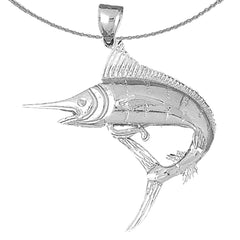 Colgante Marlin de Oro de 10K, 14K o 18K