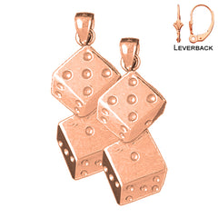 14K or 18K Gold Dice Earrings